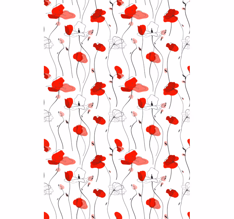 Estor estampado floral floración floral elegante - TenVinilo