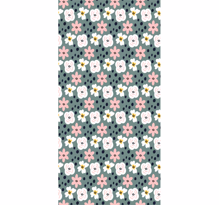 Estores enrollable flores diseño floral floreciente - TenVinilo
