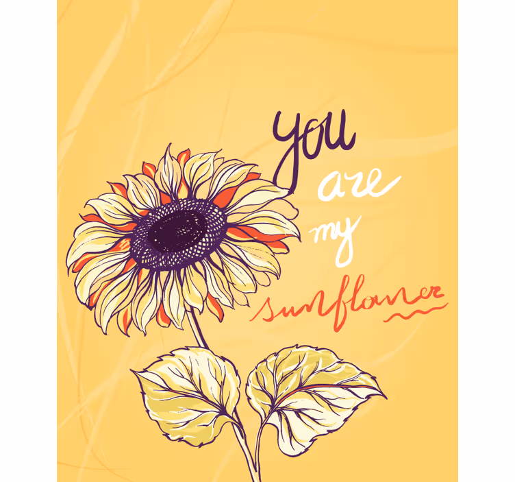 Estores enrollable flores eres mi girasol - TenVinilo
