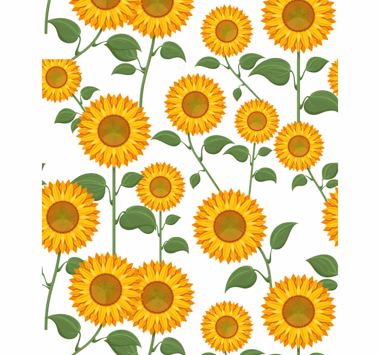 Estores enrollable flores motivo botánico de girasol - TenVinilo