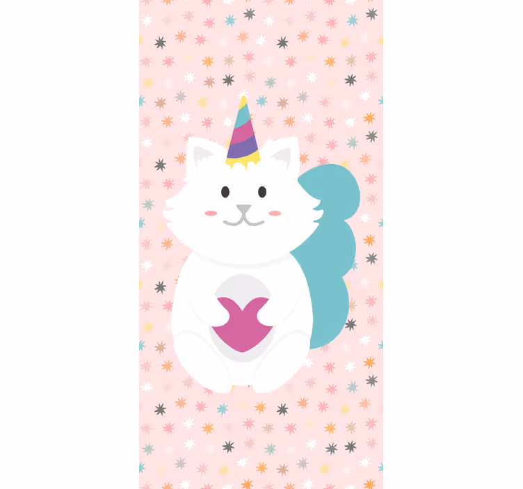 Estor enrollable animales lindo gato blanco - TenVinilo