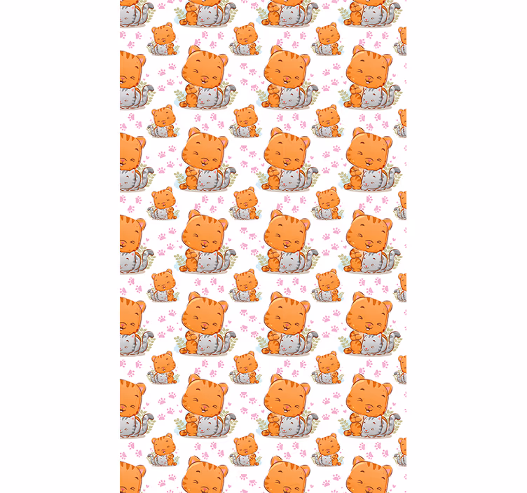 Estor enrollable infantil patrones de gatos bebés - TenVinilo