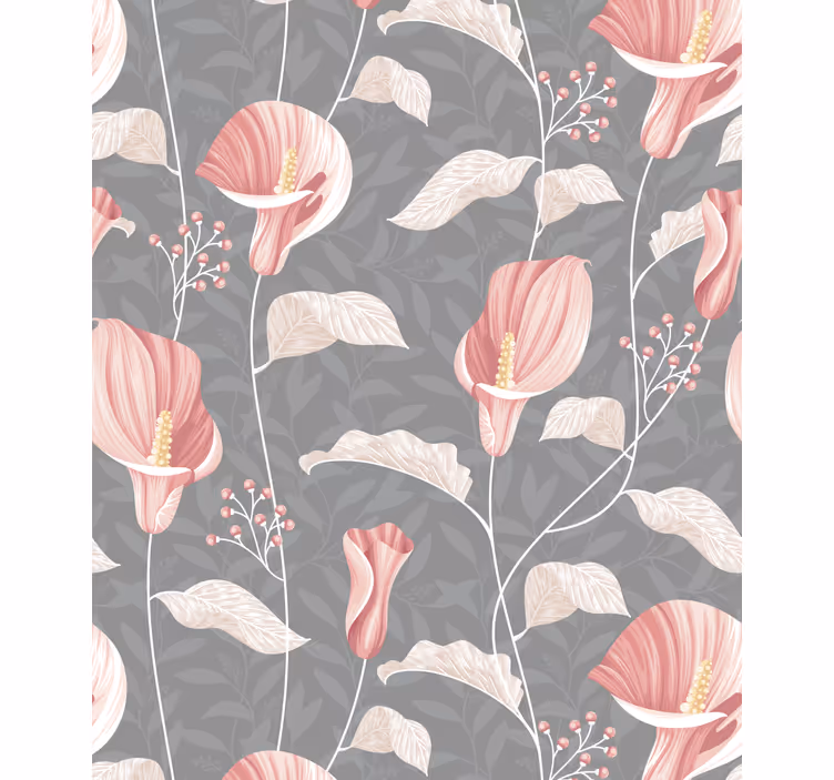 Estores enrollable flores elegante arreglo floral - TenVinilo