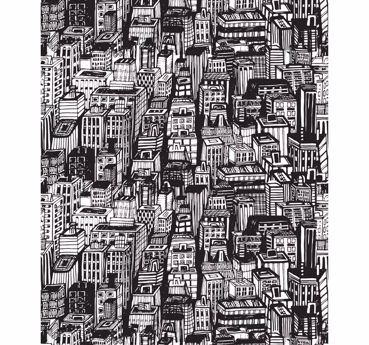 Estor enrollable mapamundi panorámica urbana - TenVinilo