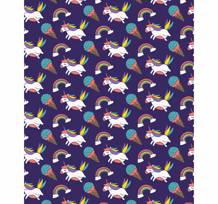 Estor enrollable infantil unicornios y arcoiris - TenVinilo