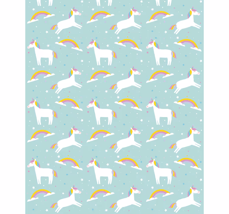 Estor enrollable infantil unicornios míticos y arcoíris - TenVinilo