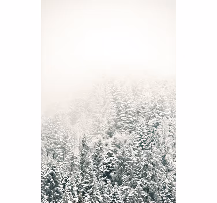 Estor enrollable árboles pinos cubiertos de nieve - TenVinilo