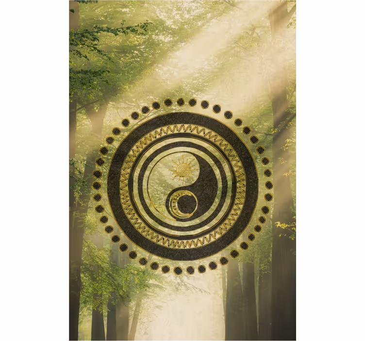 Estor enrollable zen círculo del yin y el yang - TenVinilo
