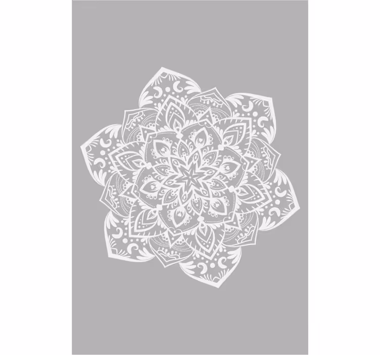 Estor habitación matrimonio Mandala minimalista gris - TenVinilo