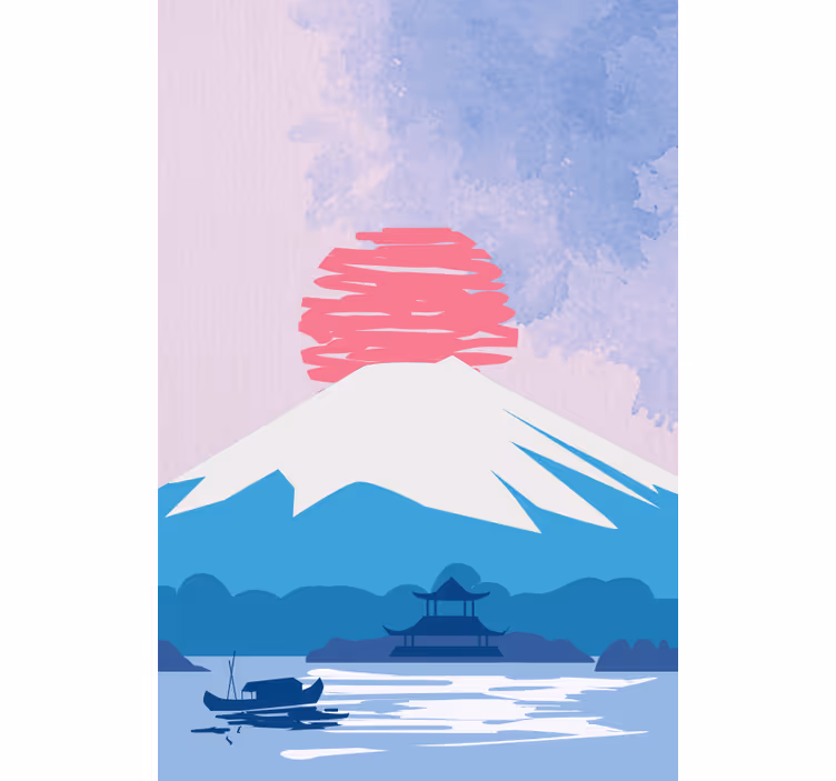 Estor enrollable original paisaje del monte fuji - TenVinilo