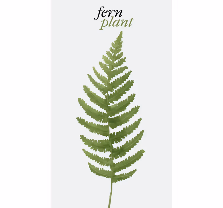 Estores enrollable flores planta verde helecho - TenVinilo