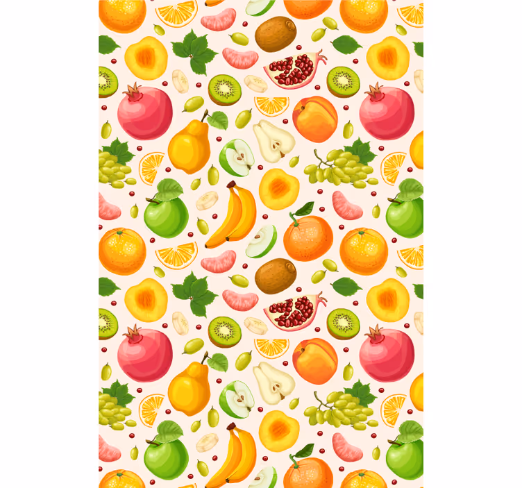 Estor enrollable cocina original patrón frutas coloridas - TenVinilo