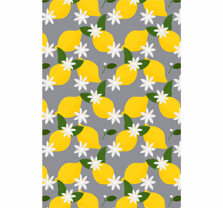 Estores enrollable frutas estampado floral de limón - TenVinilo
