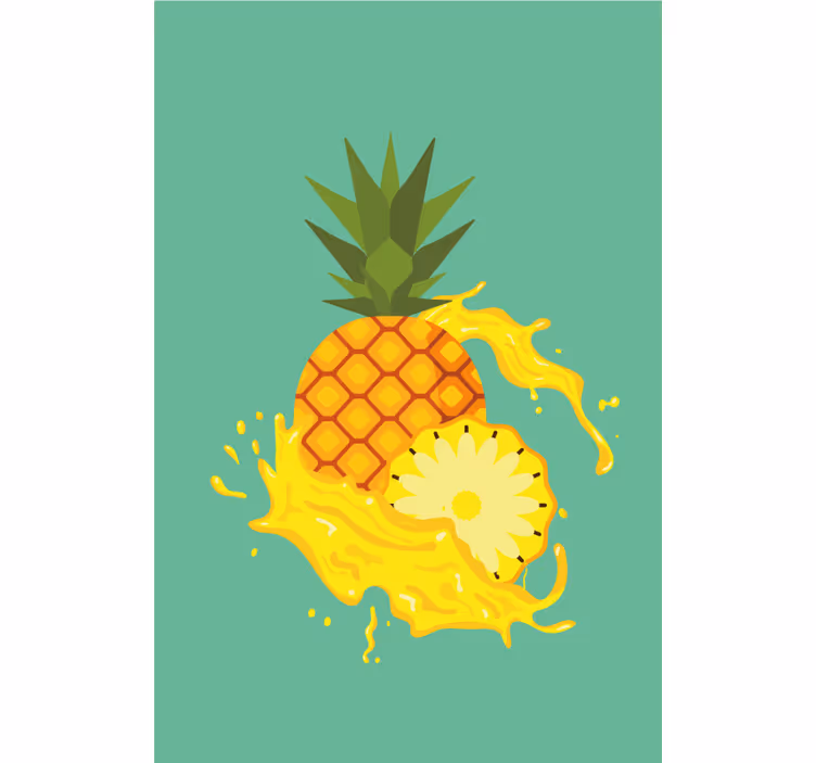 Estores enrollable frutas salpicadura de piña - TenVinilo