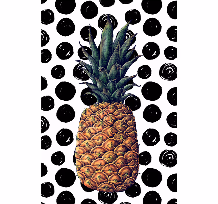 Estores enrollable frutas piña con puntos - TenVinilo