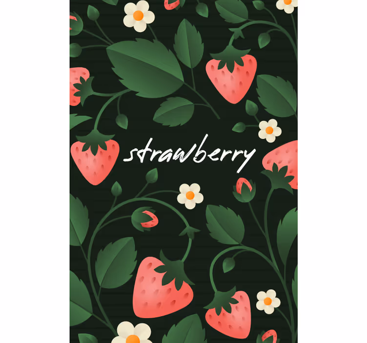Estores enrollable frutas estampado floral de fresa - TenVinilo