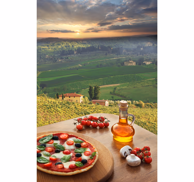 Estores enrollable frutas paisaje culinario italiano - TenVinilo