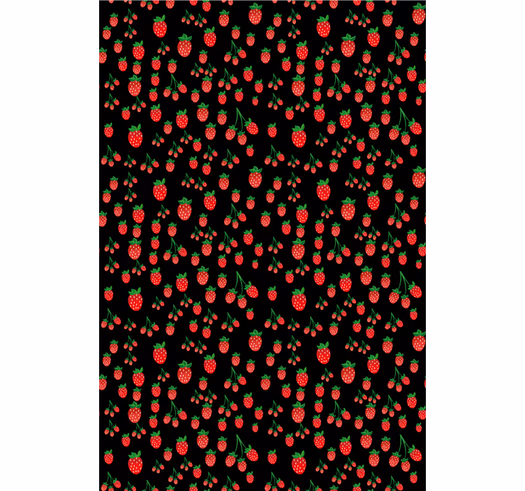Estores enrollable frutas patrones de fresas vibrantes - TenVinilo