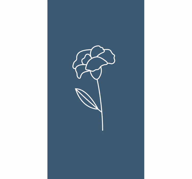 Estor enrollable flores contorno único - TenVinilo