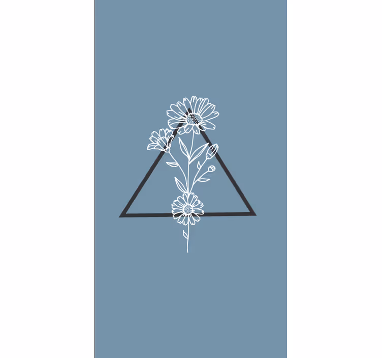 Estores enrollable flores elegante motivo triangular - TenVinilo