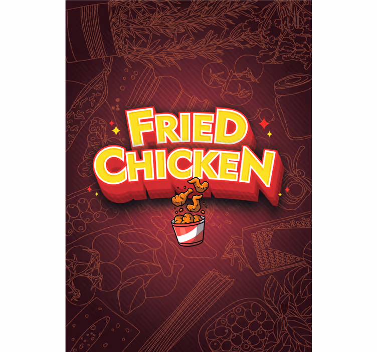 Estor enrollable frase delicia de pollo frito - TenVinilo