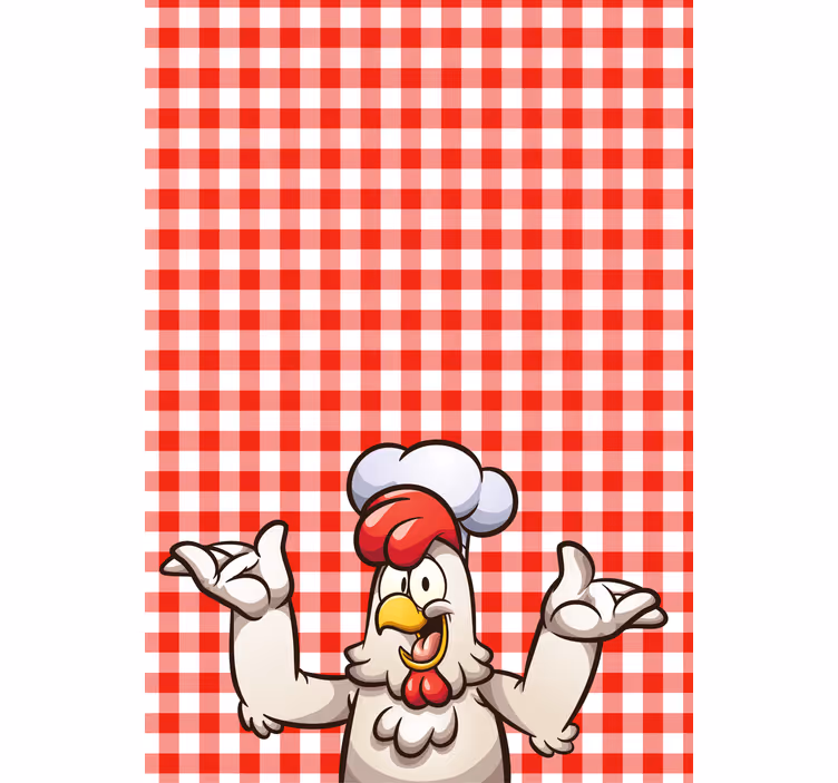 Estor enrollable animales personaje del gallo chef - TenVinilo