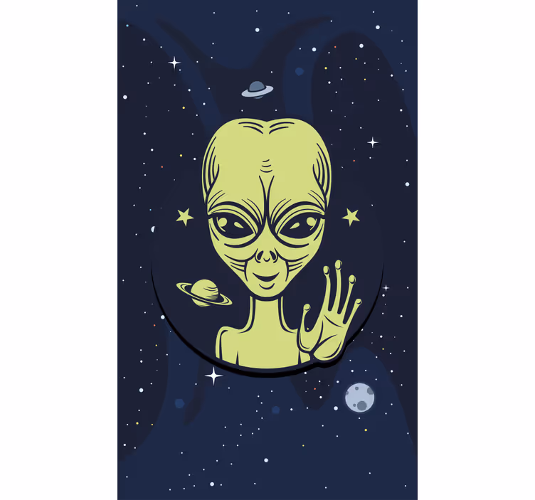 Estor enrollable gamer extraterrestre en el espacio - TenVinilo