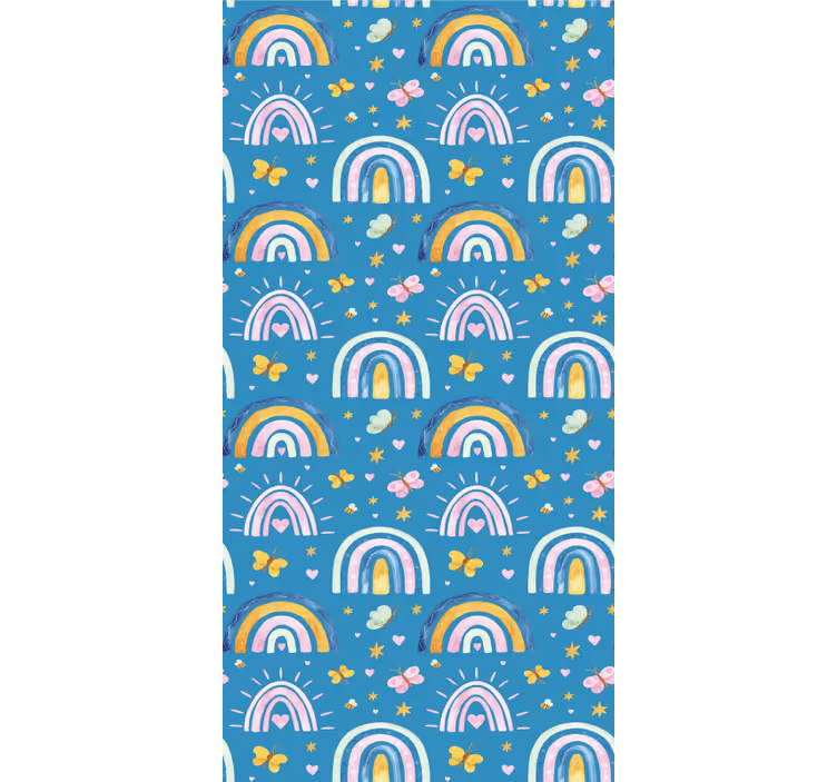 Estor enrollable infantil diseño de mariposas arcoiris - TenVinilo