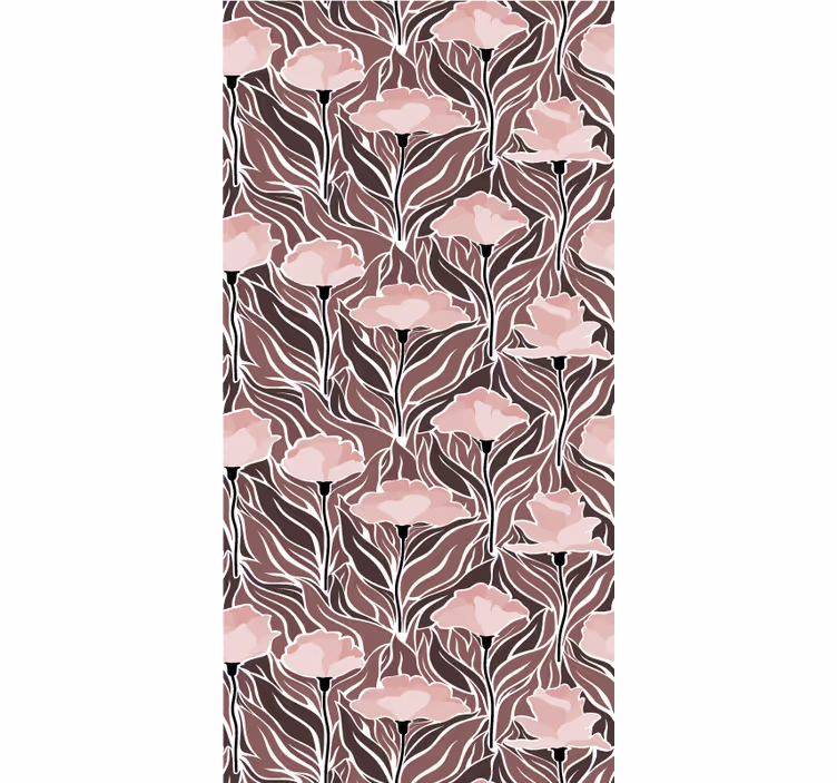 Estor estampado floral elegantes patrones beige - TenVinilo
