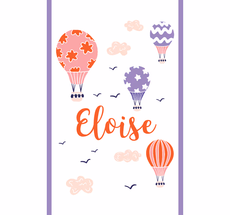 Estor enrollable infantil globos aerostáticos personalizados - TenVinilo
