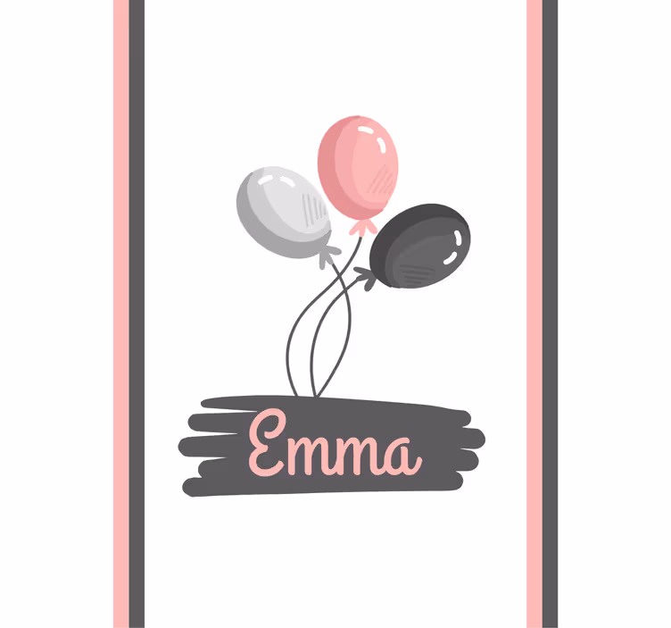 Estor enrollable infantil globos con nombre - TenVinilo