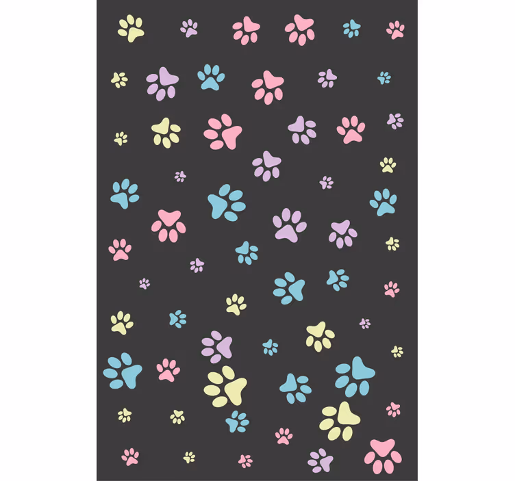 Estor enrollable animales huellas de patas coloridas - TenVinilo