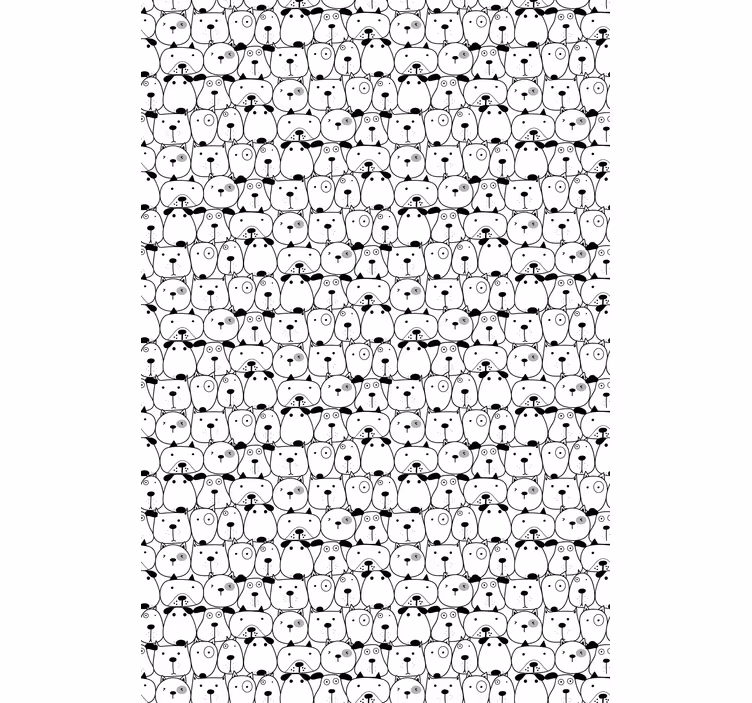 Estor enrollable animales gatos y perros en blanco y negro - TenVinilo