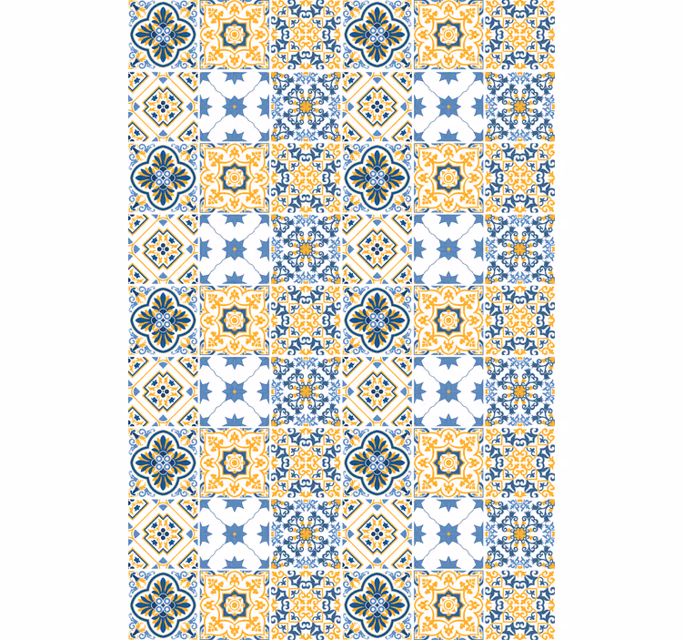 Estor enrollable textura patrones de mosaicos intrincados - TenVinilo