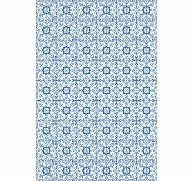 Estor enrollable baño mosaicos azules complejos - TenVinilo
