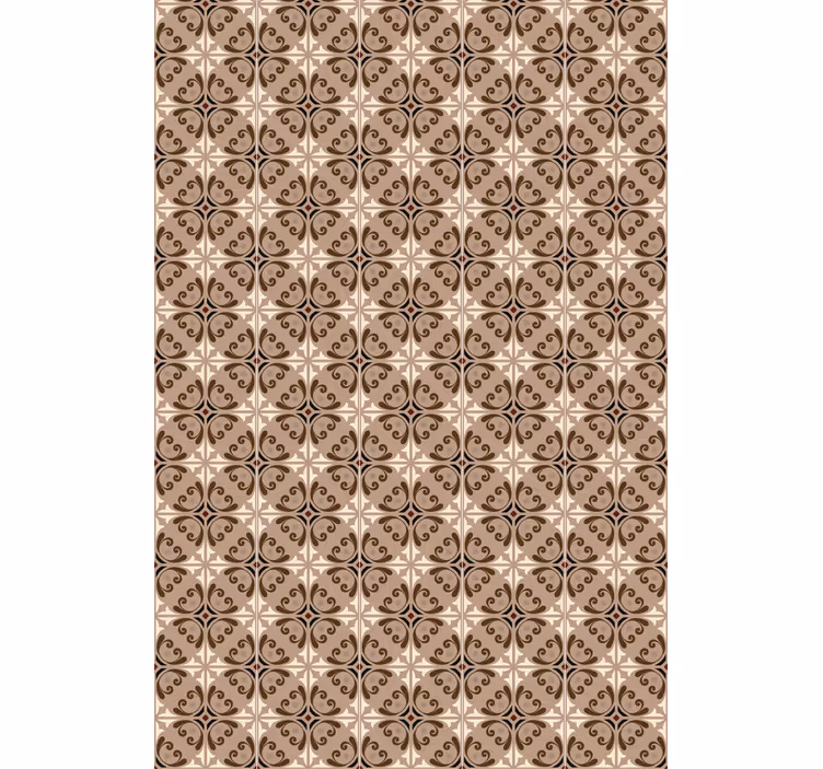 Estor enrollable textura patrón geométrico marrón - TenVinilo