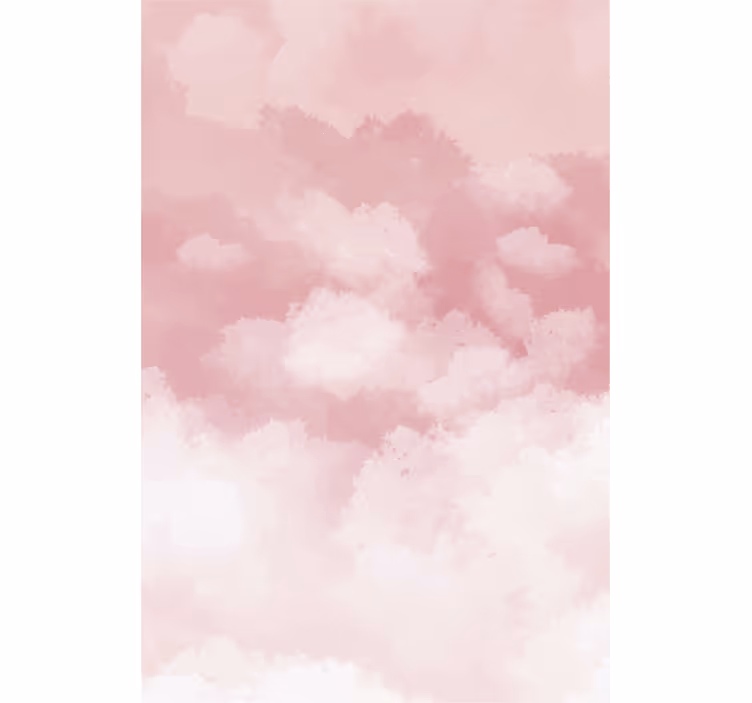 Estor enrollable nubes rosa acuarela suave - TenVinilo