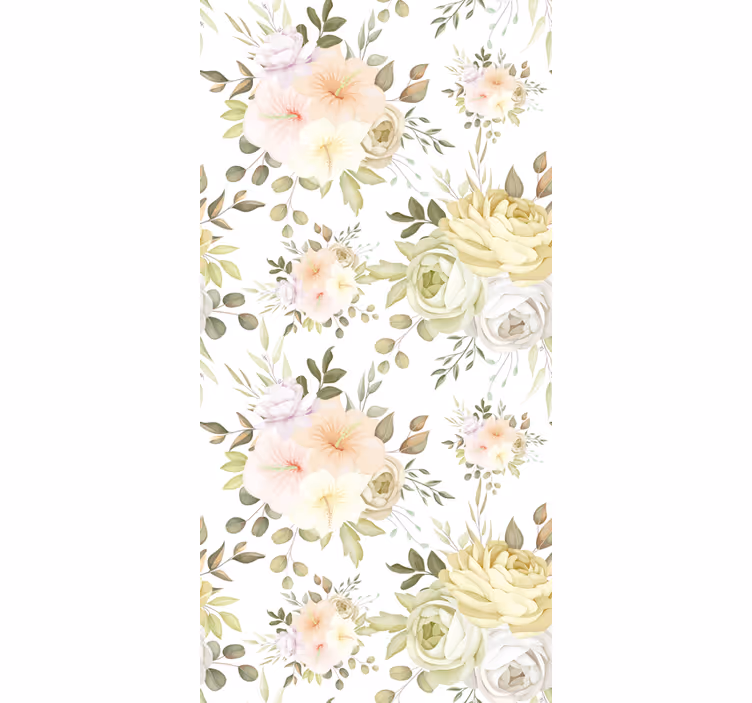 Estor habitación estampado floral estilo elegante - TenVinilo