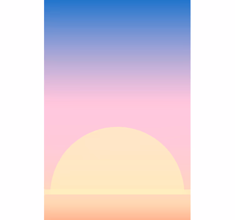 Estor enrollable dibujo diseño de horizonte de puesta de sol - TenVinilo
