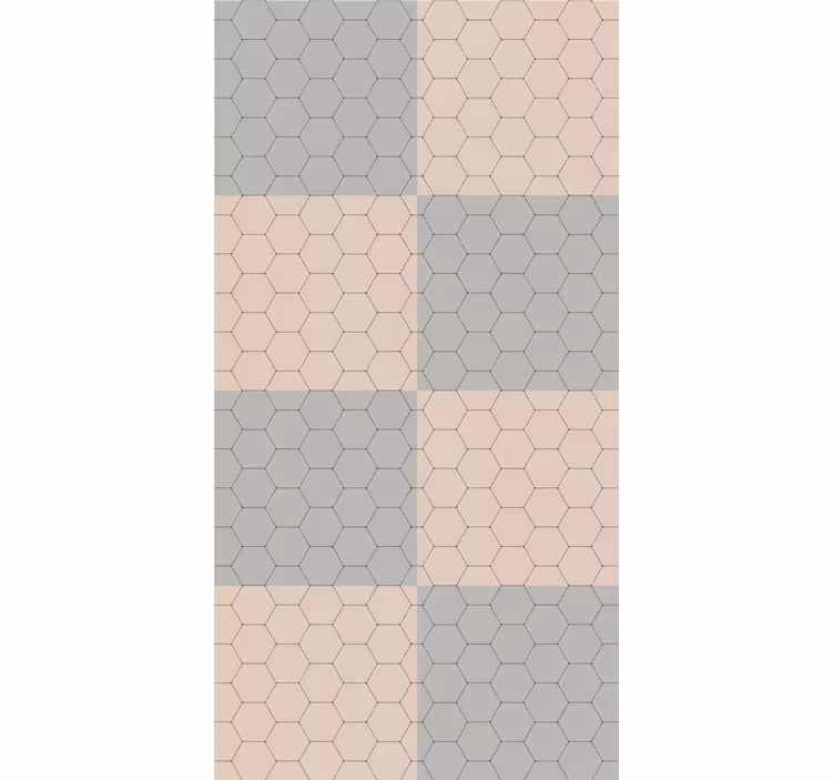Estor enrollable elegante bloques con patrón hexagonal - TenVinilo