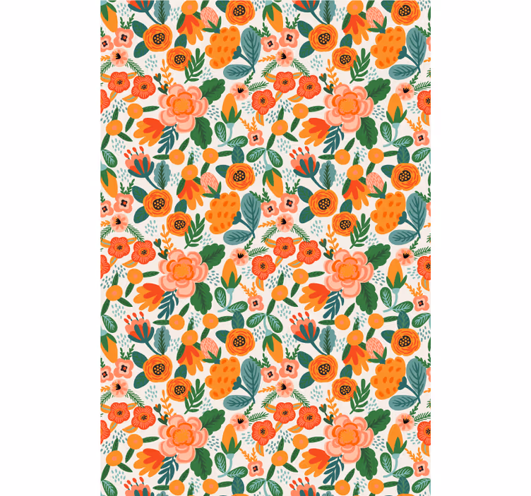 Estores enrollable flores diseño de arreglos florales - TenVinilo