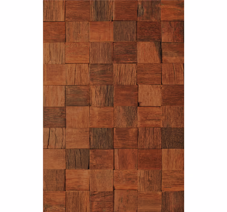 Estor enrollable textura paneles de madera cuadrados - TenVinilo