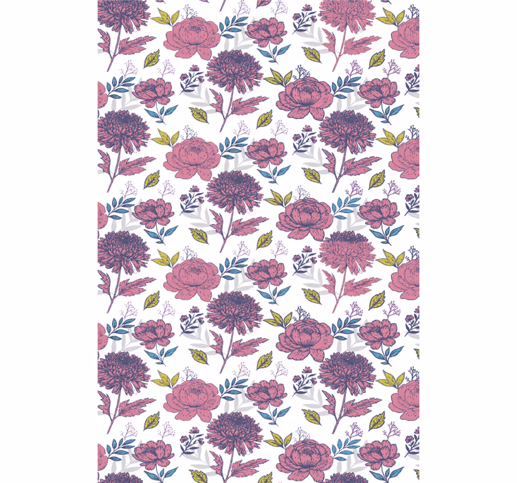 Estores enrollable flores tema floral de flor - TenVinilo