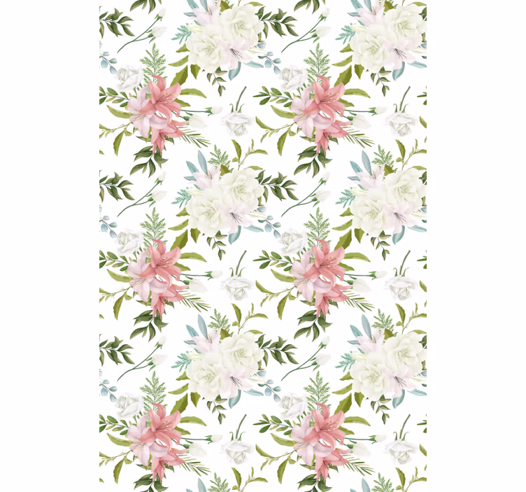 Estor enrollable elegante arreglo floral sencillo - TenVinilo