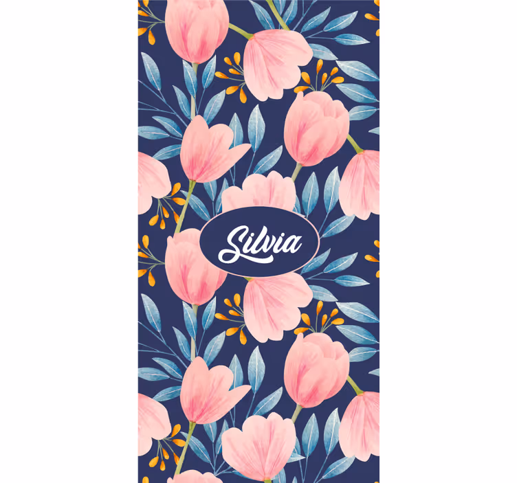 Estores enrollable flores diseño floral rosa - TenVinilo