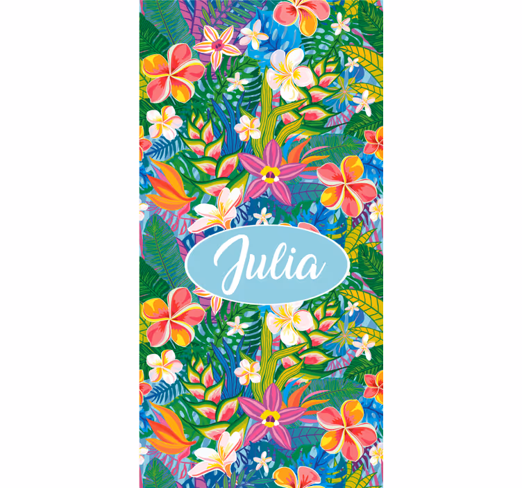 Estores enrollable flores arreglo floral tropical - TenVinilo