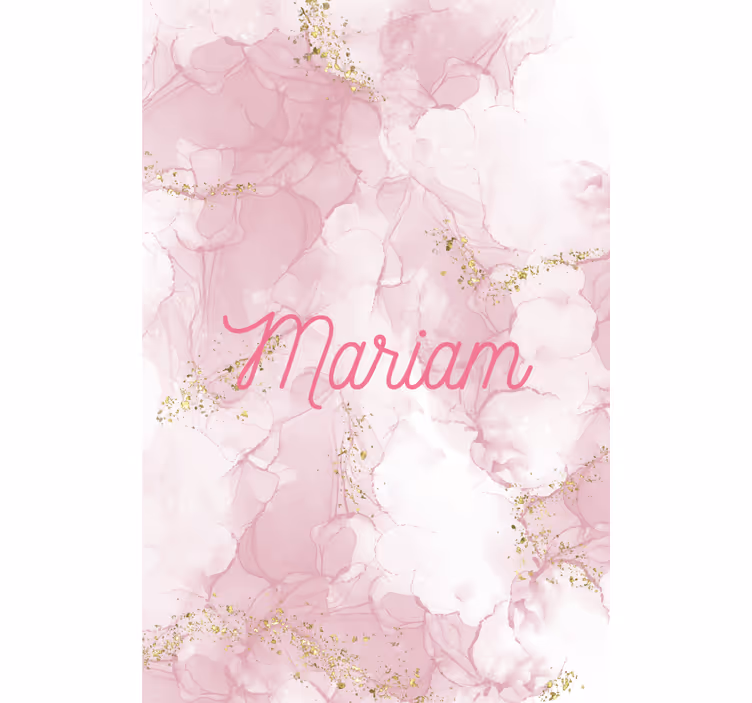 Estor enrollable elegante mármol rosa con nombre - TenVinilo