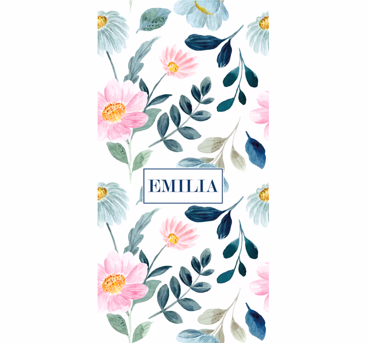 Estores enrollable flores flor floral con nombre - TenVinilo