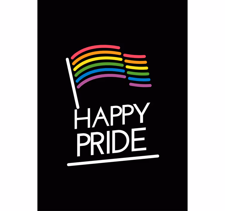 Estor enrollable frase mensaje de la bandera del arcoiris - TenVinilo