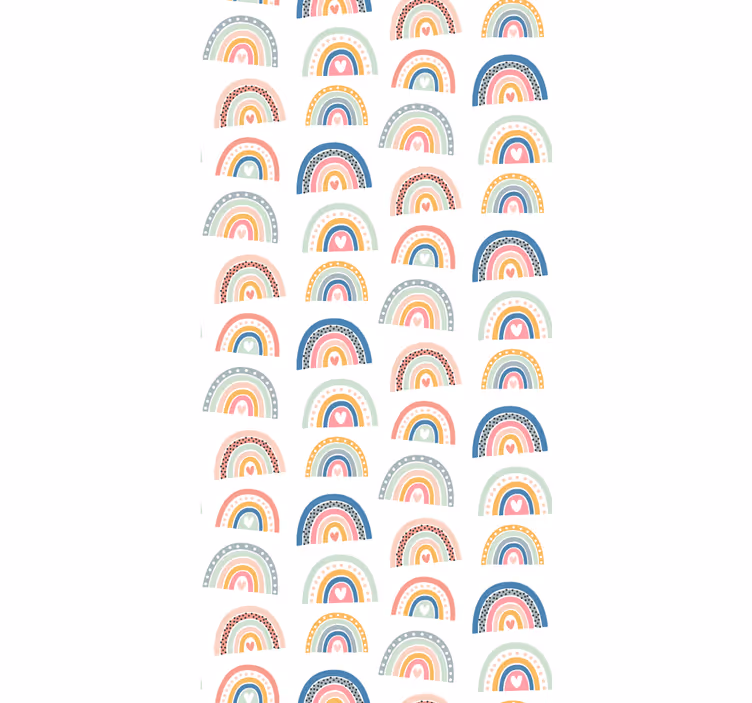 Estor enrollable infantil arcoíris de corazones de colores - TenVinilo